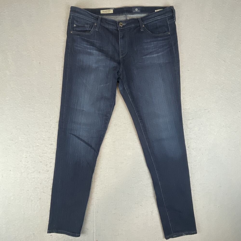 Adriano Goldschmied Super Skinny Ankle Womens Sz 32R Jeans Dark Wash